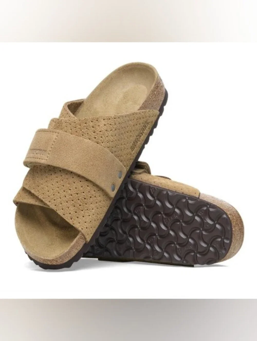 New Birkenstock Men's Sandals Strap  Velcro- Tan/Brown - Sz12